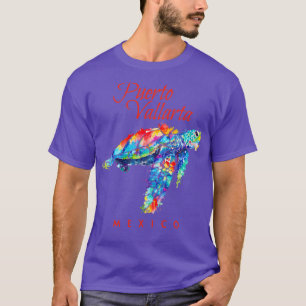 Puerto Vallarta Mexico Watercolor Sea Turtle T-Shirt