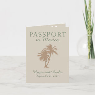 Puerto Vallarta Mexico Wedding Passport Invitation