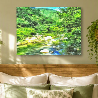 Puerto Vallarta River Jungle 0366 Art Canvas Print
