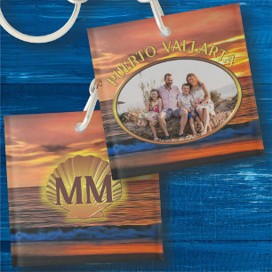 Puerto Vallarta Sunset 1577 Family Key Ring