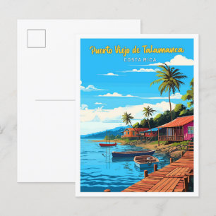 Puerto Viejo de Talamanca Costa Rica Art Travel Postcard