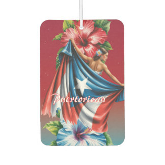 Puertorico Girly Island Hibiscus Car Air Freshener