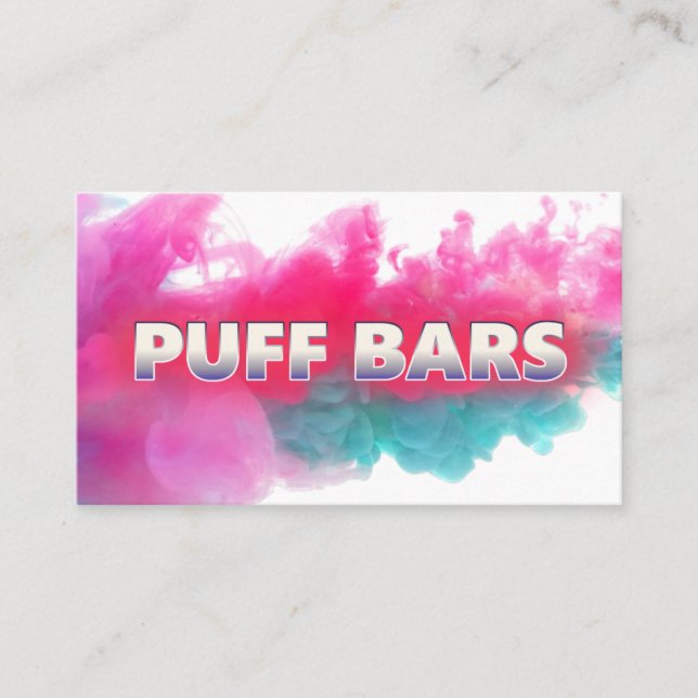 Puff Bar Disposable Vapes White Business Card (Front)