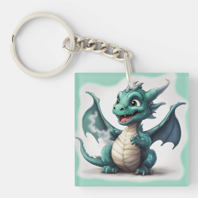Puff The Little Magic Dragon Key Ring (Front)