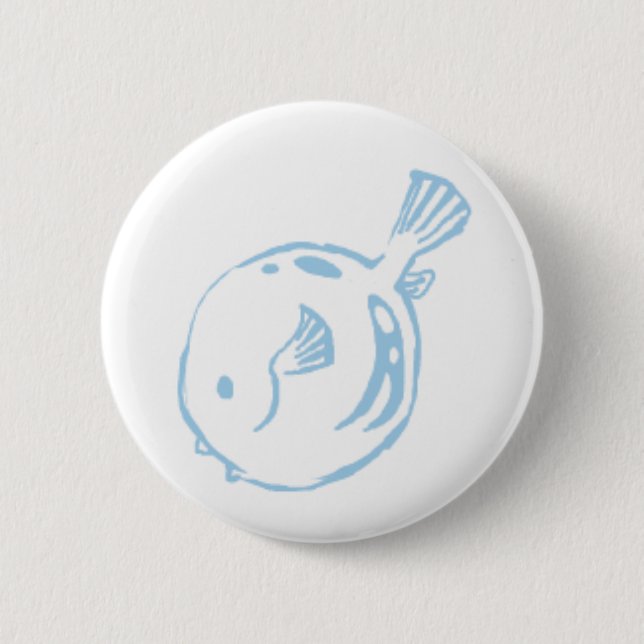 Puffer Fish 6 Cm Round Badge (Front)