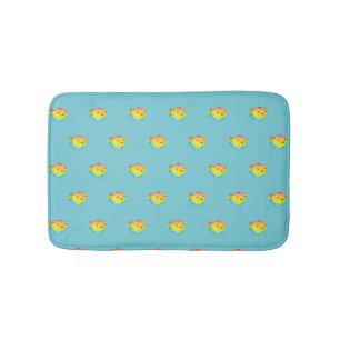 Puffer fish bath mat