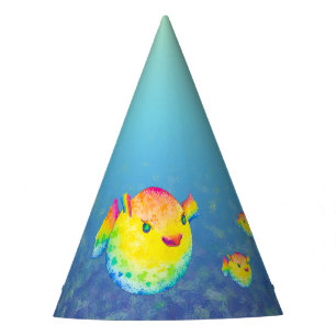Puffer fish party hat