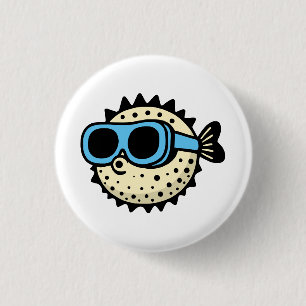 Pufferfish 3 Cm Round Badge