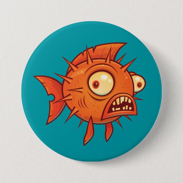 Pufferfish 7.5 Cm Round Badge (Front)