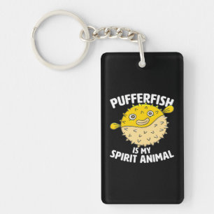 Pufferfish Is My Spirit Animal Puffer Fish Party Key Ring
