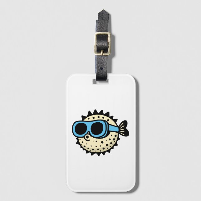 Pufferfish Luggage Tag (Front Vertical)
