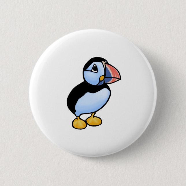 Puffin 6 Cm Round Badge (Front)