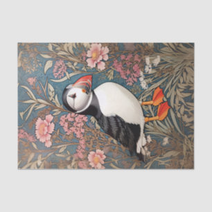 Puffin And Sea Thrift Flowers William Morris Tissue Paper