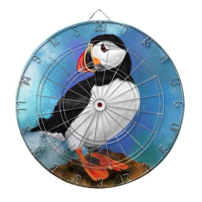 Puffin Bird Dart Board (Front)