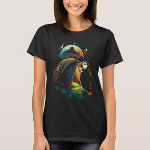 Puffin Bird in Camping  Penguin T-Shirt
