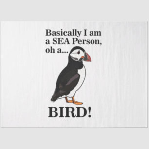 Puffin Bird Seabird Funny Birthday Tissue Paper