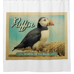 Puffin Bird - Wildlife of the North Shower Curtain