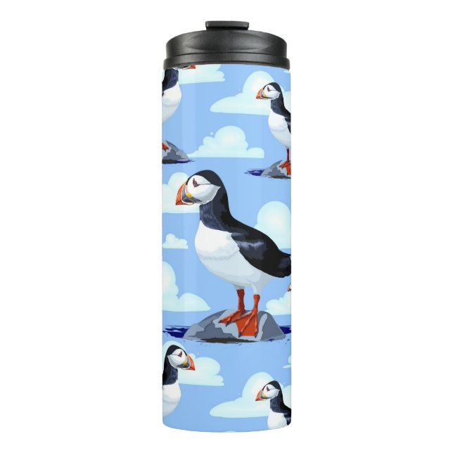 Puffin Cute Atlantic Seabird Thermal Tumbler (Front)