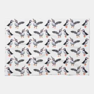 Puffin Frenzy Kitchen Towel