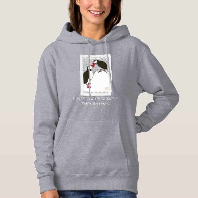 Puffin Greetings Basic Hooded Sweatshirt (Front)