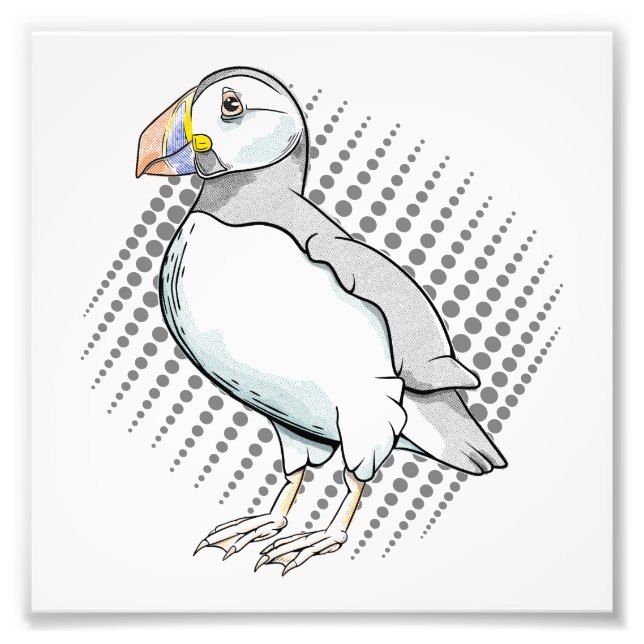 Puffin Halftones Photo Print (Front)