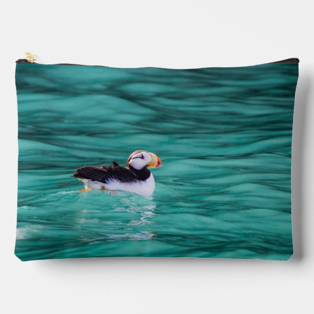 Puffin In Resurrection Bay, Alaska Accessory Pouch (Front)