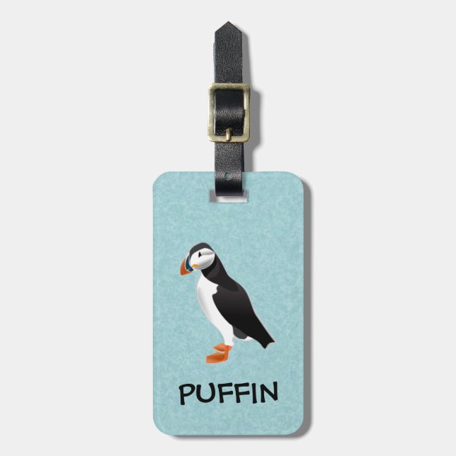 puffin luggage tag (Front Vertical)