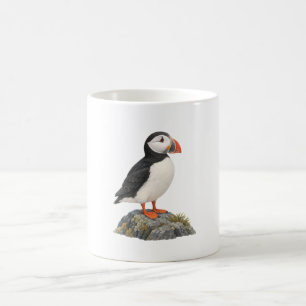 Puffin on a Coastal Rock Coffee Mug