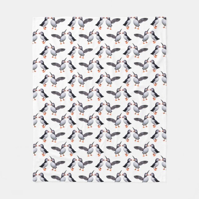 Puffin Pals Fleece Blanket (Front)
