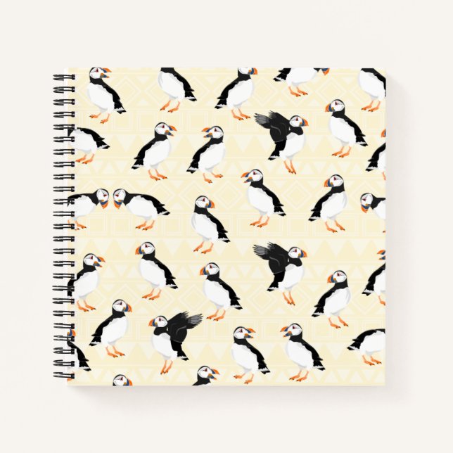 Puffin Pattern Notebook (Front)