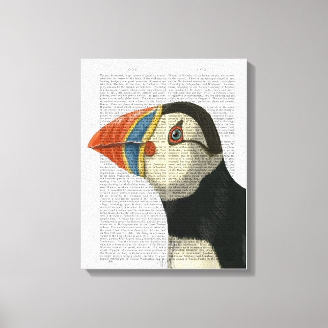 Puffin Portrait Canvas Print (Front)