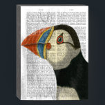 Puffin Portrait Wooden Box Sign<br><div class="desc">Puffin Portrait by Fab Funky.  | 190082D</div>