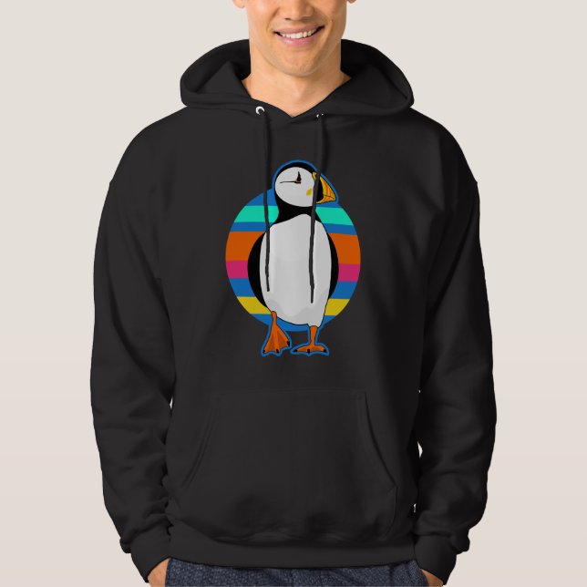 Puffin Retro Puffin Hoodie (Front)