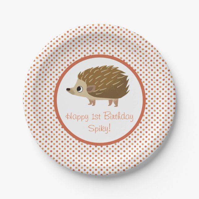 Puffin Rock Party Plate - Spiky (Front)