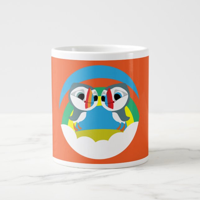 Puffin Rocks Large Coffee Mug (Front)