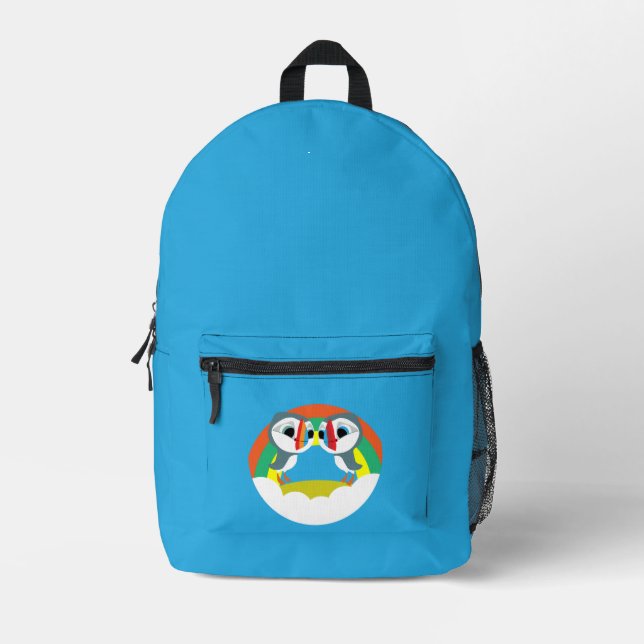Puffin Rocks Printed Backpack (Front)