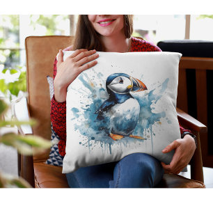 Puffin Splash Cushion