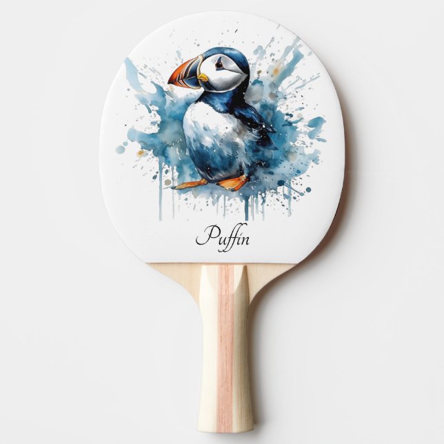 Puffin Splash, custom Ping Pong Paddle (Front)