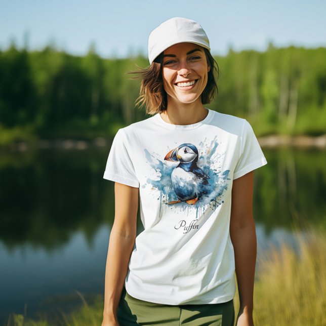 Puffin Splash, custom T-Shirt (Creator Uploaded)