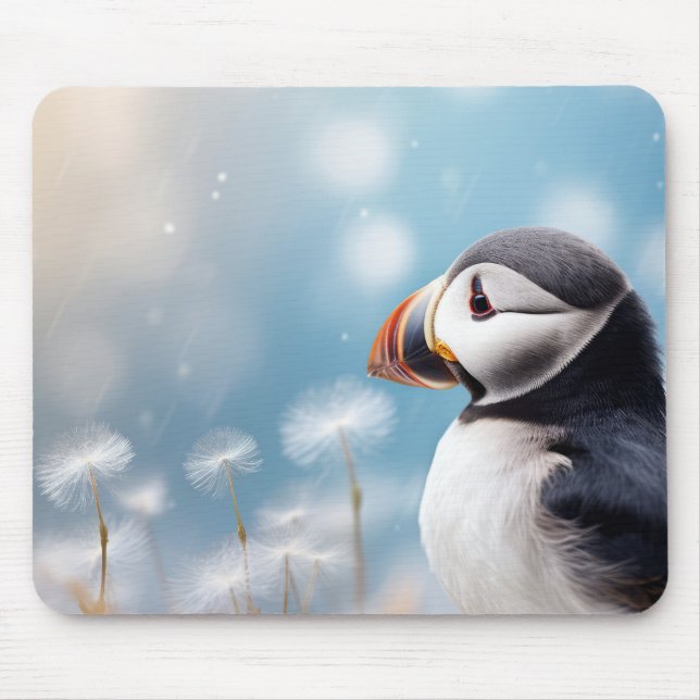 Puffin Wild Bird Animal Tranquil Peaceful  Mouse Pad (Front)