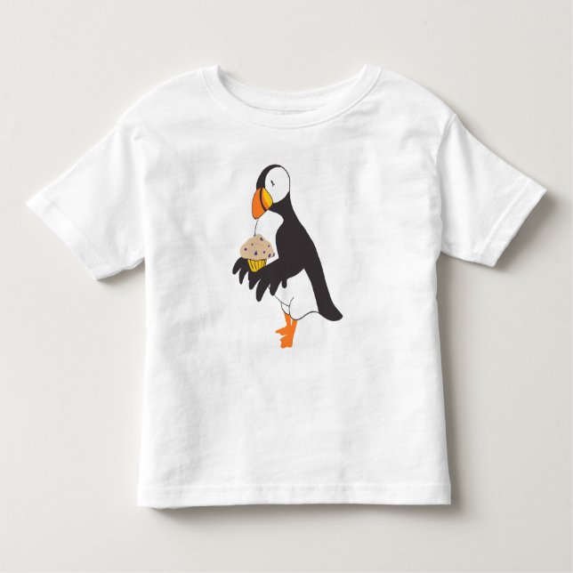 Puffin with a Muffin Toddler T-Shirt (Front)