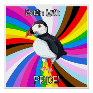 Puffin With Pride! - LGBTQ+ Poster