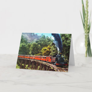 PUFFING BILLY IN AUSTRALIA HOLIDAY CARD