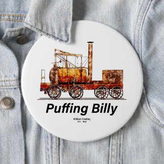 Puffing Billy Steam Train English Locomotive 6 Cm Round Badge