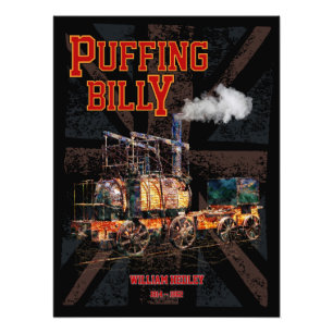 Puffing Billy Steam Train English Locomotive  Photo Print