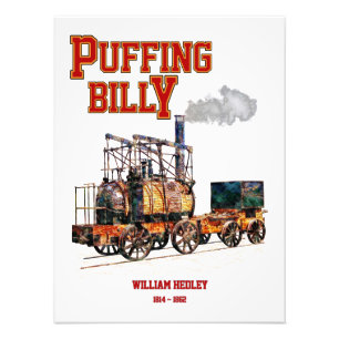 Puffing Billy Steam Train English Locomotive  Photo Print