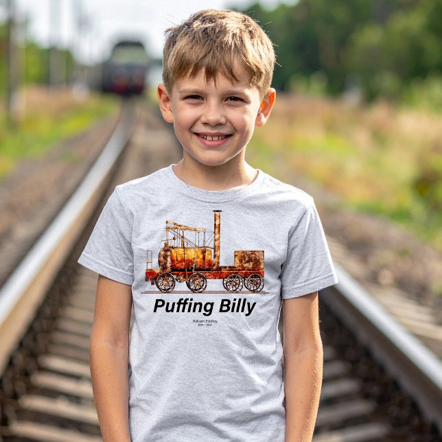 Puffing Billy Steam Train English Locomotive  T-Shirt (Puffing Billy Steam Train English Locomotive. Boy Basic T-Shirt)