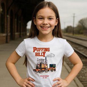 Puffing Billy Steam Train English Locomotive  T-Shirt