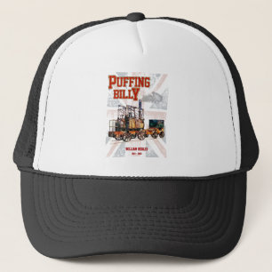 Puffing Billy Steam Train English Locomotive Trucker Hat