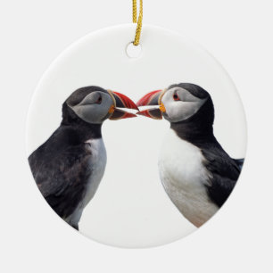 Puffins Ceramic Tree Decoration
